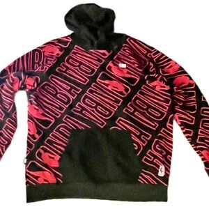 NBA Black and Red logo print hoodie (XL)